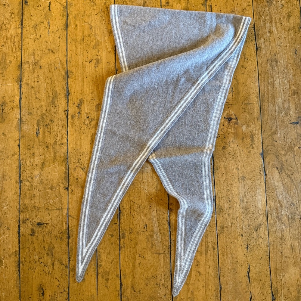 Brown Cashmere and Wool Triangle Scarf